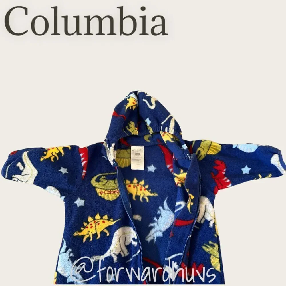 Columbia Dinosaur Fleece Bunting - Size 6 Months